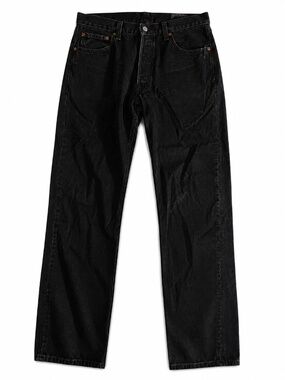 Levi's 501 Original Fit Black Button Fly Jeans 36x32